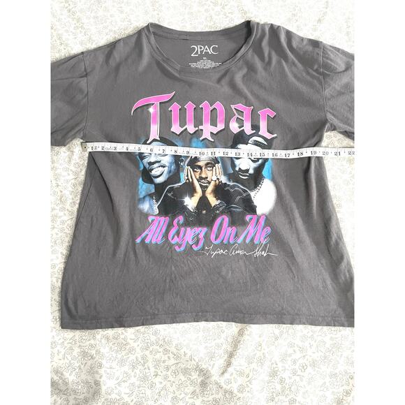 Tupac All Eyez On Me Rap Tee Shirt Gray XL Hip Hop Bravado - Picture 3 of 6